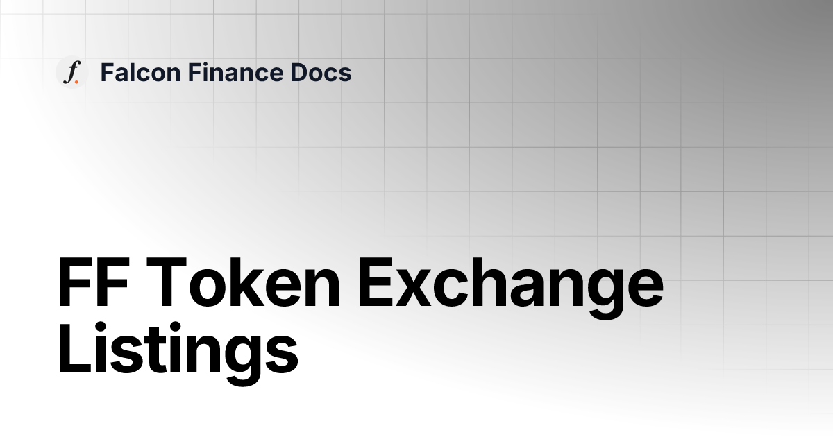 FF EXCHANGES HOW TO TRADE FF FF LISTED EXCHANGES visual data 2